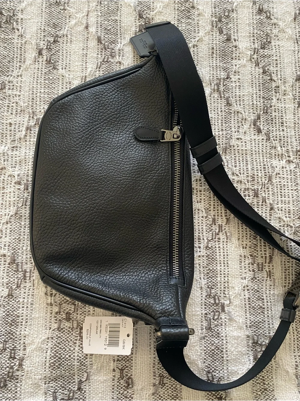 Coach Grande Black Pebbled Leather Belt Bag - Picture 4 of 9